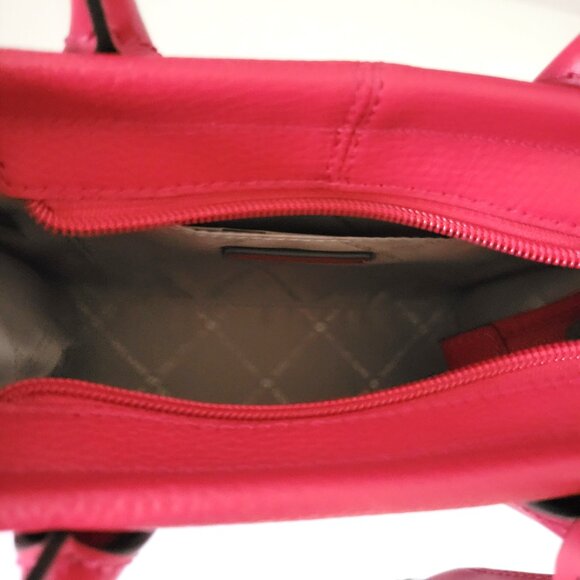 Michael Kors Mirella Small Shopper Top Zip Crossbody Handbag Dark Raspberry - Picture 7 of 7